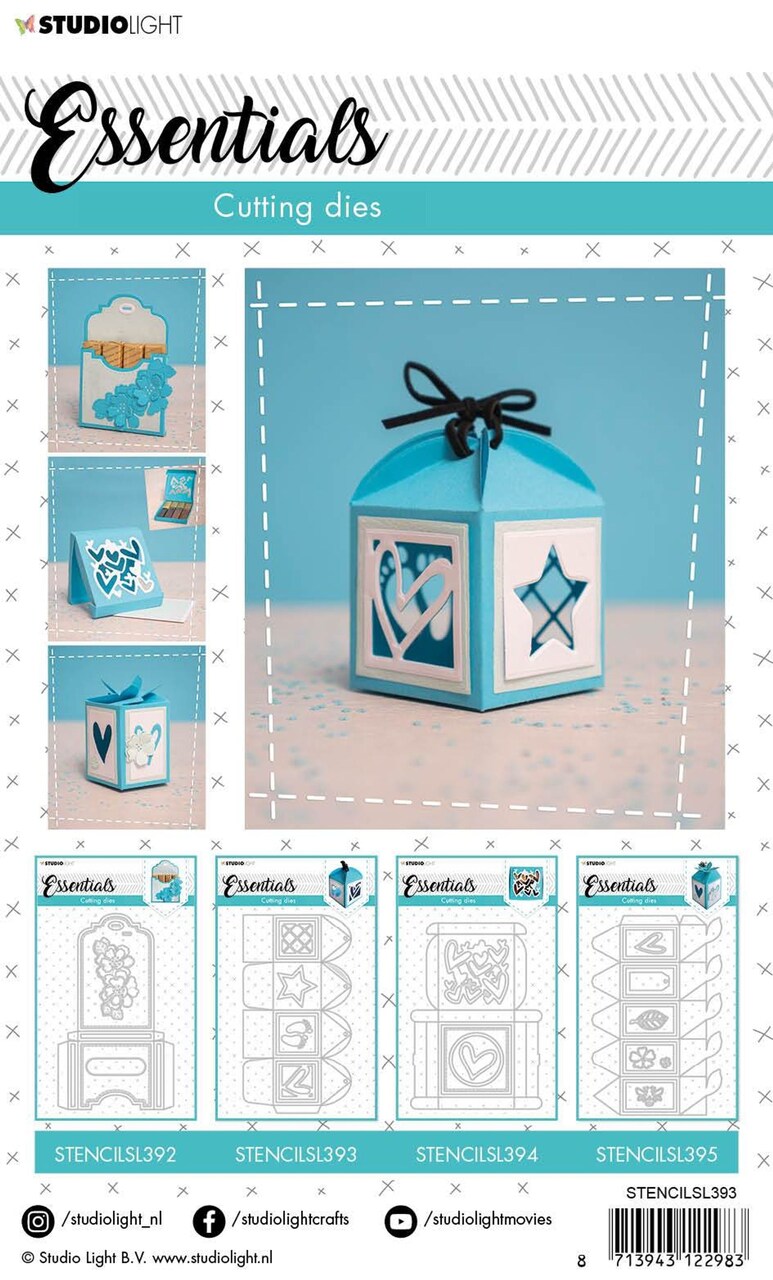 Studio Light Cutting Die Giftbox Square Essentials 111x204mm nr.393